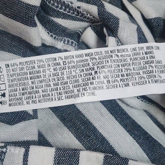 Forever 21 Pants Womens Size M Medium Gray White Striped Lightweight Beachy - Picture 5 of 6